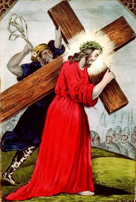 Jesus bearing his cross