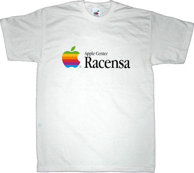 apple apple store osafr fanboy old school Barcelona apple center t-shirt ephemeral-t-shirts