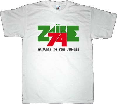 Muhammad Ali Cassius Clay George Foreman Kinshasa Zaire James Brown t-shirt ephemeral-t-shirts boxing