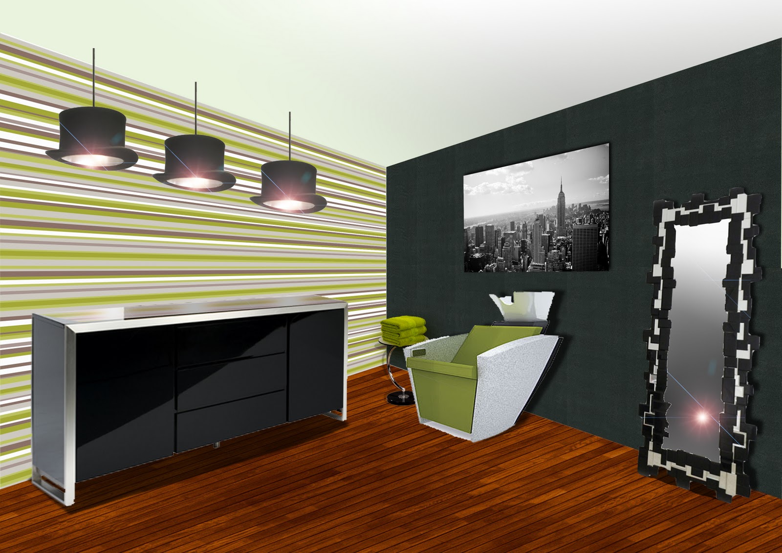 Wings to inspire Concepts for a 'Guys' Hair Salon