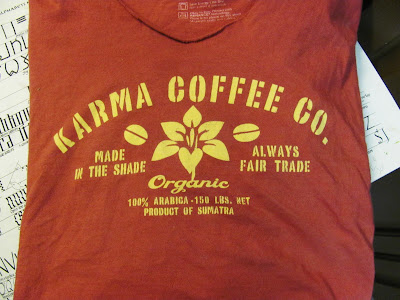 tshirt with coffee logo as paint inspiration