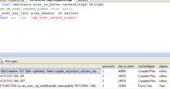 SQL and SQL only: Plan cache - Introduction