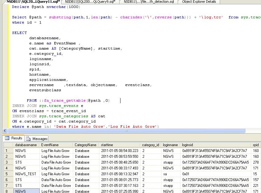 SQL and SQL only: Finding last database growth date and time