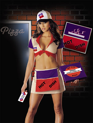 Sexy Hot Dish Pizza Adult Girl Halloween Costume Wallpaper picture