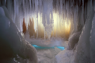 Ice Cave Image, Captured at Apostle Islands National Lakeshore in Wisconsin