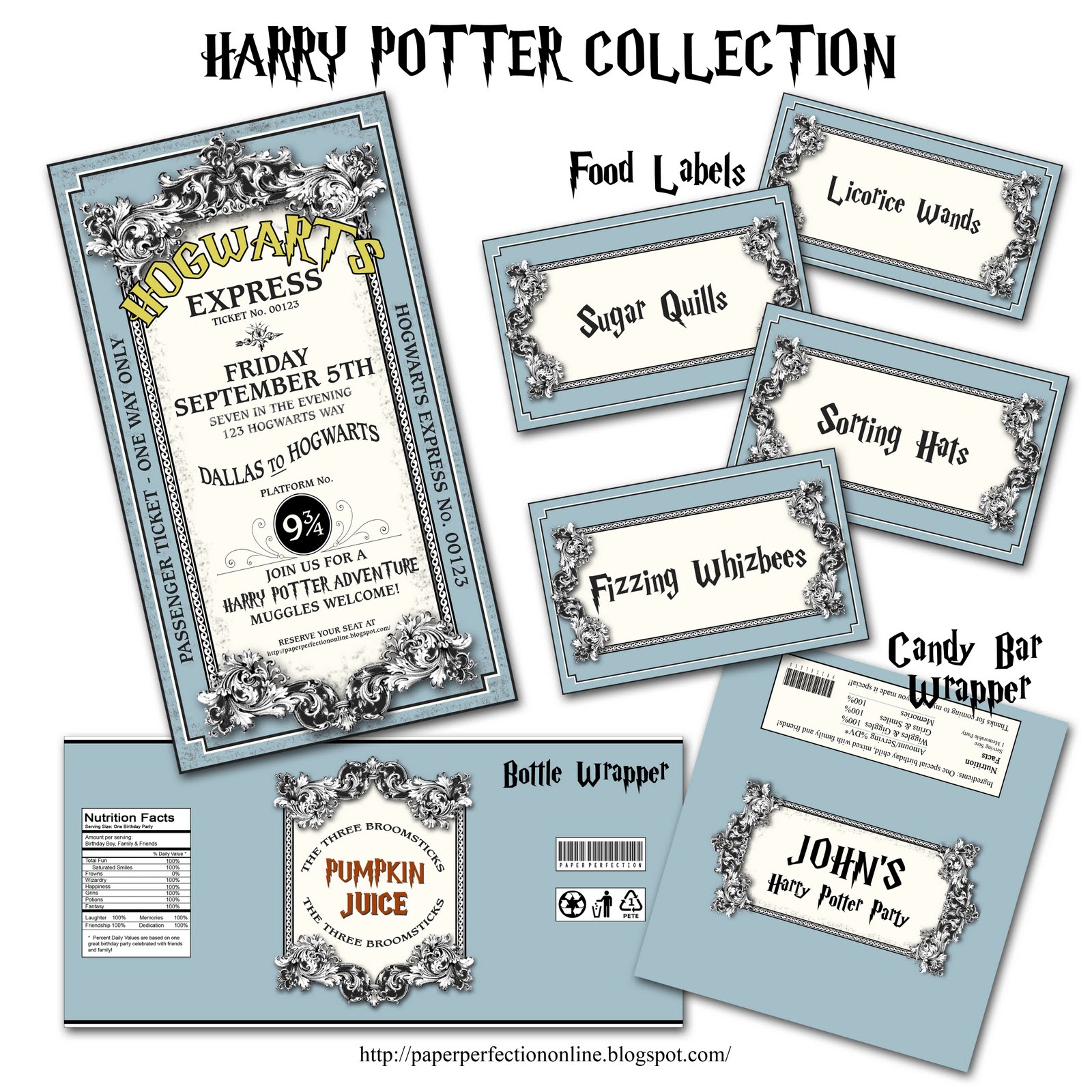 Paper Perfection: Harry Potter Party Printables Paper Perfection: Harry Potter Party Printables