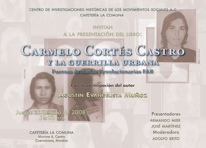 Presentación del libro: Carmelo Cortes Castro y la Guerrilla Urbana