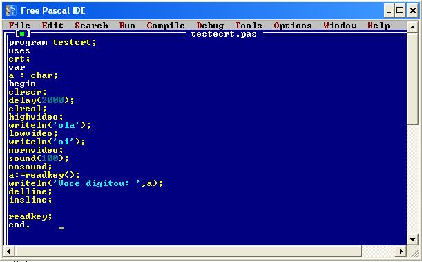 Programando em Pascal
