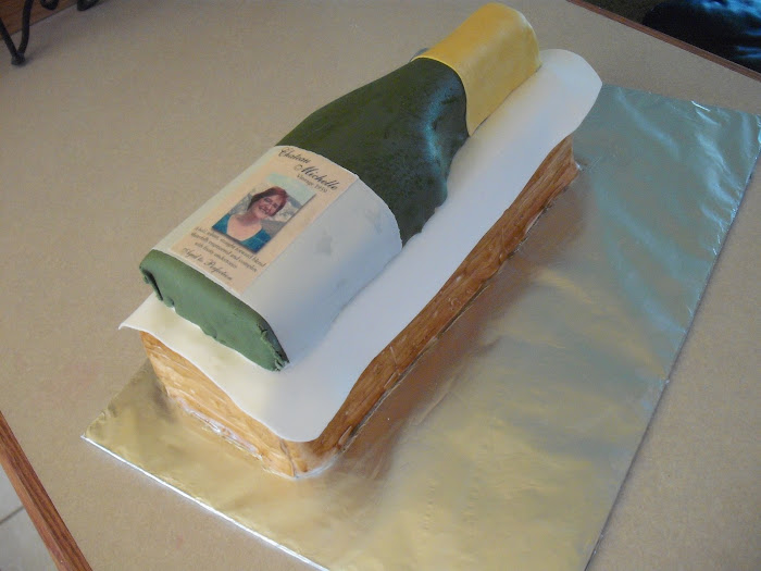 Wine Bottle in Crate Cake