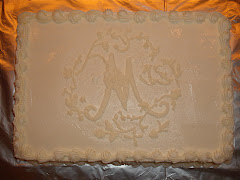 Embroidered Monogram Cake