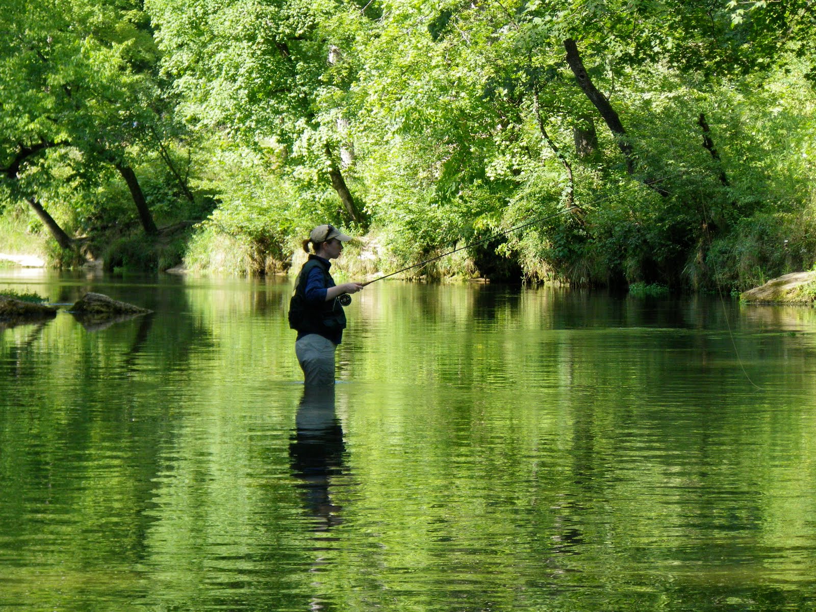 Ozark FlyFishing July Fishing in the heat
