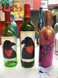 wine bottle painting bottles paintings festival paint