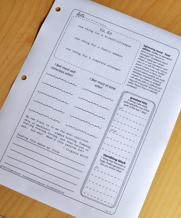 Adventures in Guided Journaling Filling in the blanks day 12