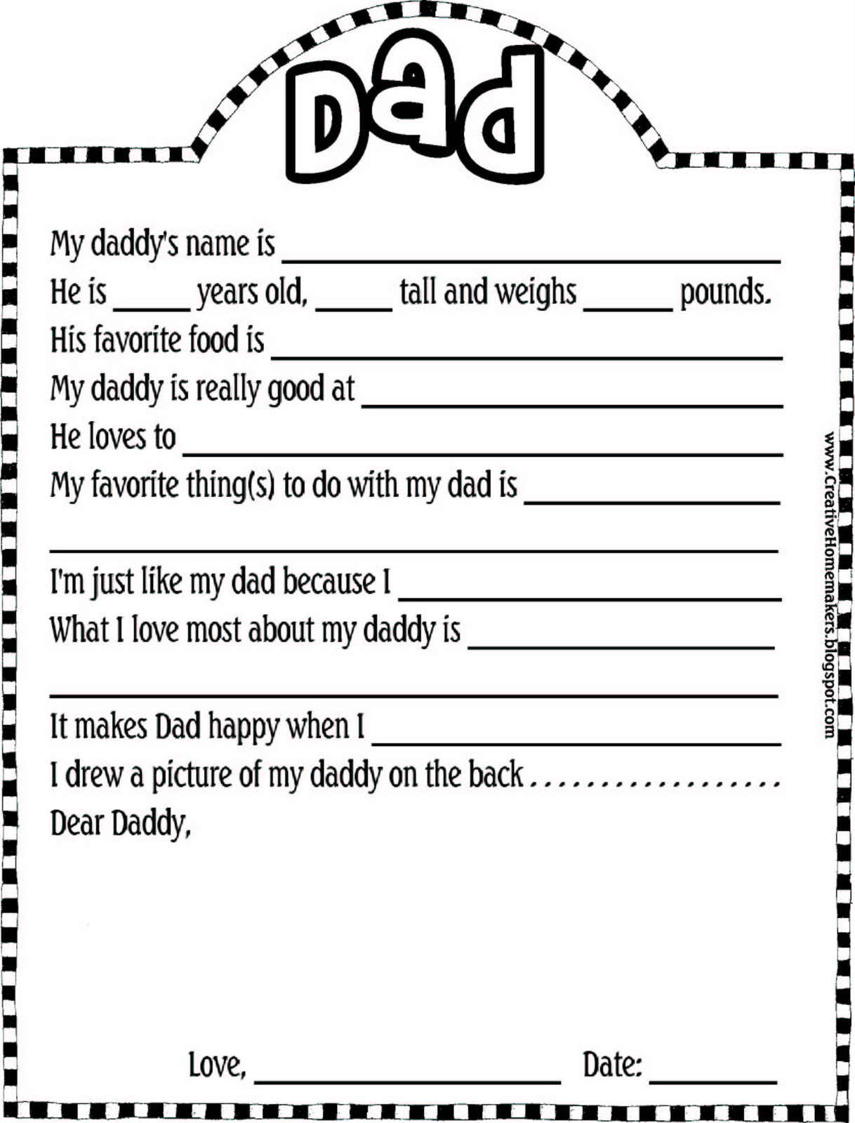 Father s Day Questionnaire Free Printable Printable Word Searches Father s Day Questionnaire Free Printable Printable Word Searches