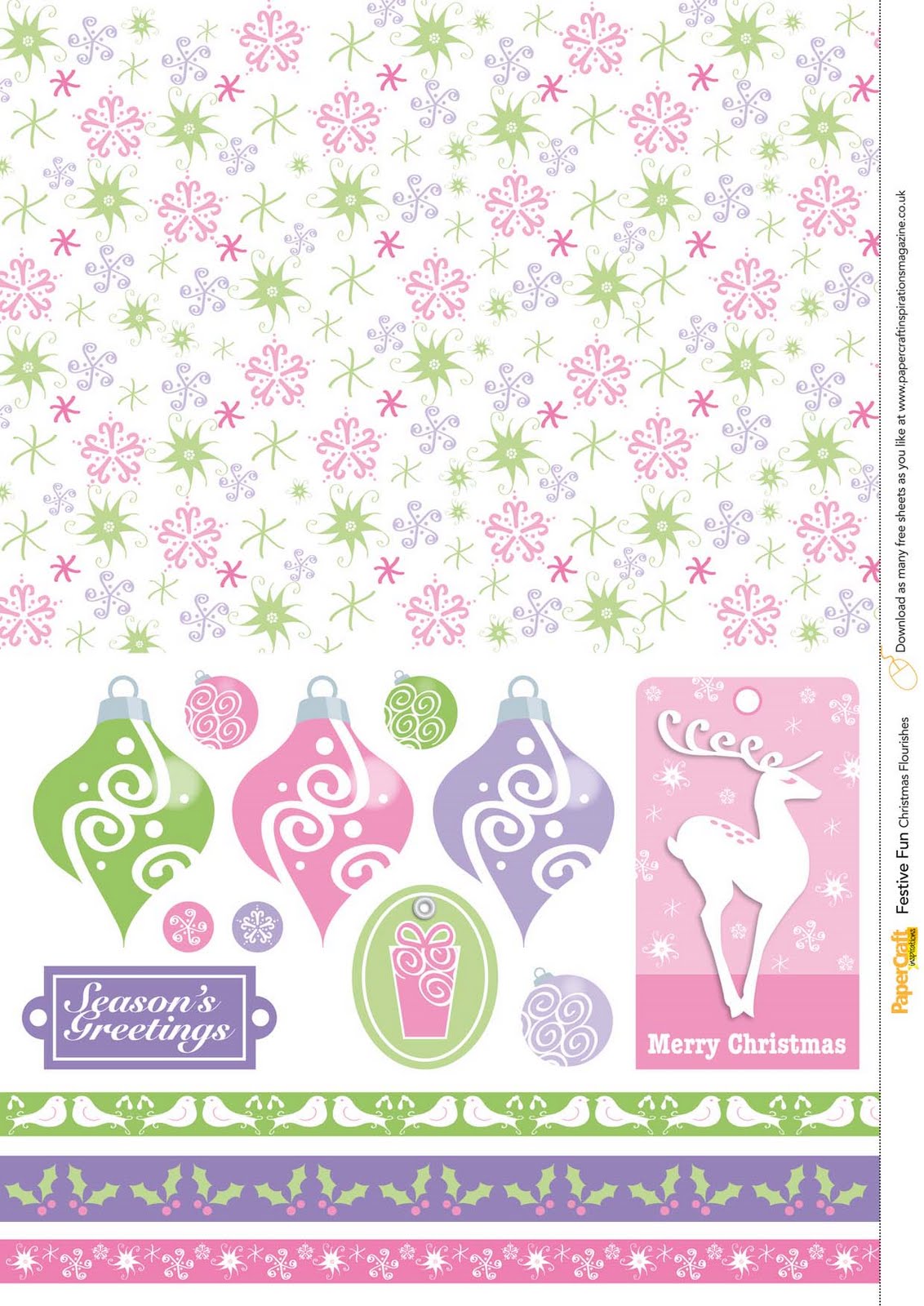 Created By Tatiana: FREE Christmas Flourishes Paper