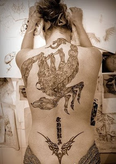 Scorpion Girl Back Tattoo, Tattoos for Girls 