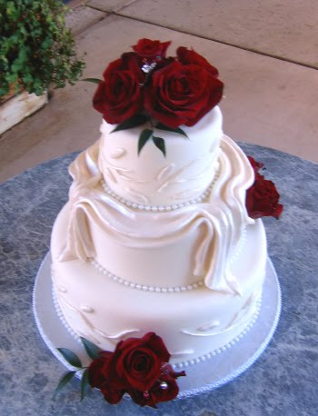 Gorgeous white wedding cake