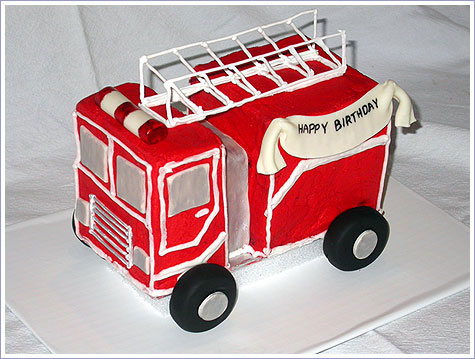 Fire Truck Birthday Cake on Fire Truck Birthday Cakes