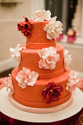 cake cakes orange dropping tier jaw tangerine flowers three weddings fondant modwedding roses romantic cunningham artists utterly speechless amazing themes