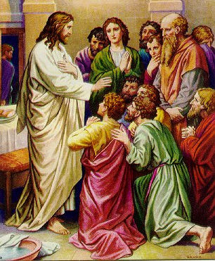 Jesus teaches humility - Artist unknown