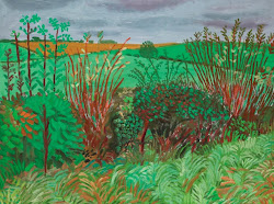 hockney david landscapes bigger landscape entrance modern yorkshire artist