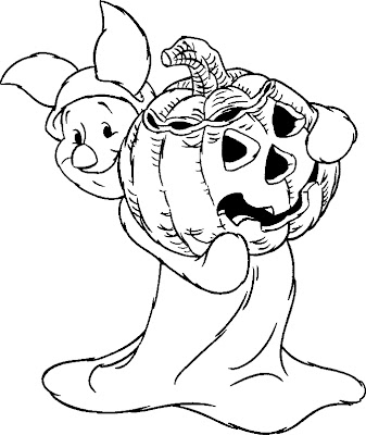 Pigletized Halloween Coloring Pages