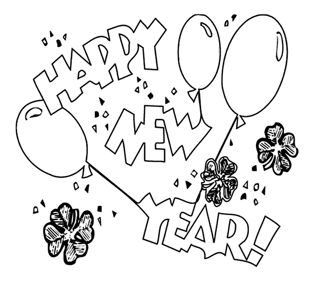 Coloring Pages: Happy New Year 2011 Coloring Pages