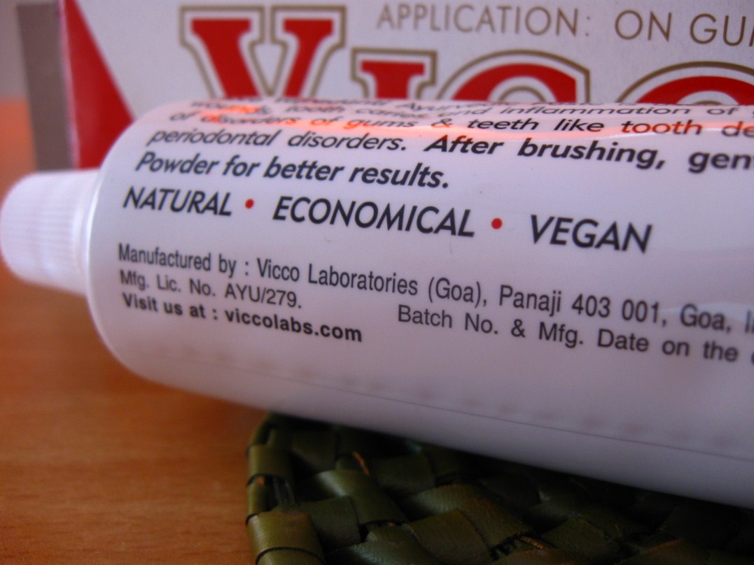 Toothpaste From Vicco With The Vegan Label - Vegan India