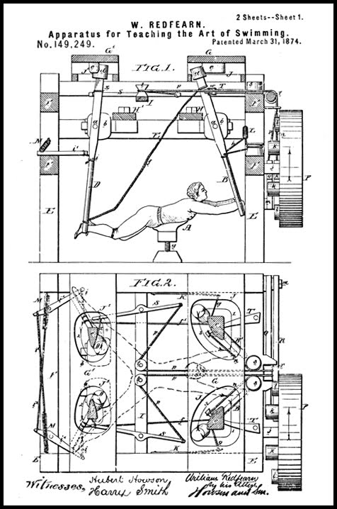 Hysterical Patents Swimming Appliances Through The Ages