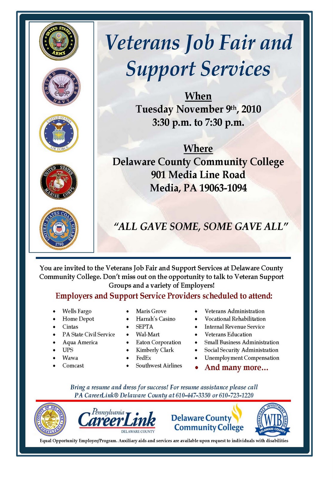 PathWays PA Resource Library Veterans Job Fair and Support Services