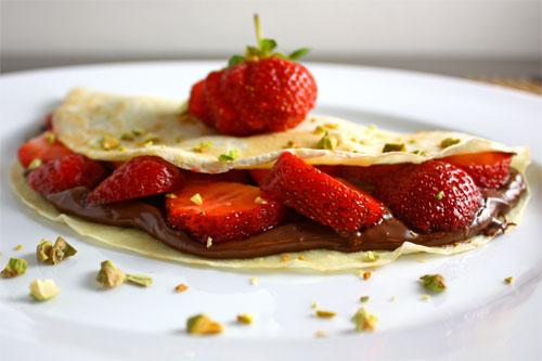 Fraise et Nutella Crêpes