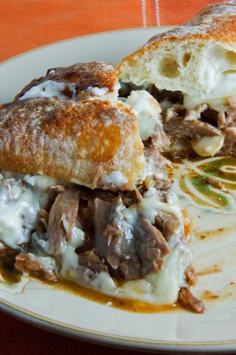 Pot Roast Sandwich Smothered in Gravy with Melted Swiss Cheese and Horseradish Mayonnaise Pot Roast Sandwich Smothered in Gravy with Melted Swiss Cheese and Horseradish Mayonnaise