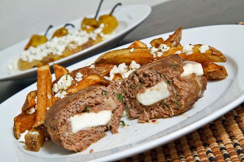 Biftekia Gemista (Feta Stuffed Burgers) Biftekia Gemista (Feta Stuffed Burgers)