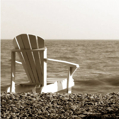 Adirondack Chairs On Beach