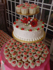 Wedding cake & cupcakes