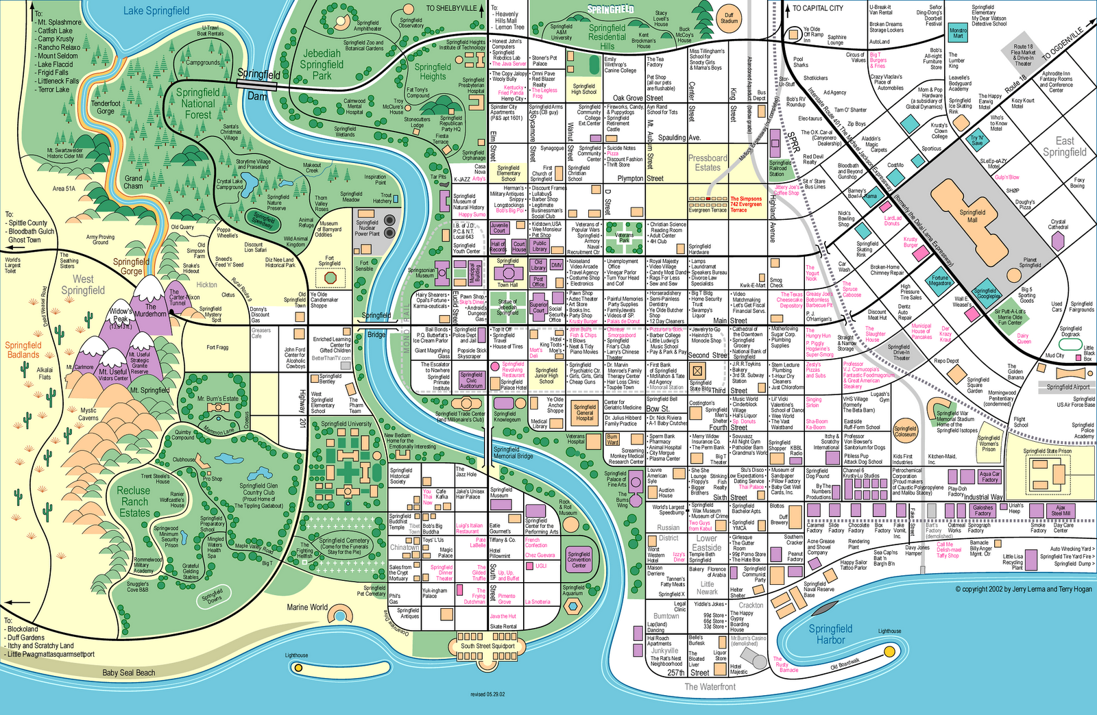 Paisaje Transversal Blog Mapa de Springfield