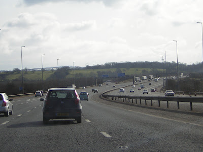 >A Winters Day along the M6 southbound