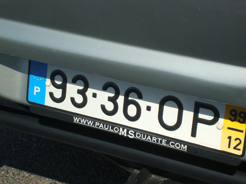 Portuguese Number Plates