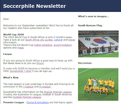 Subscribe To The Soccerphile Newsletter