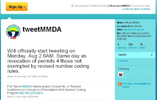 MMDA Twiiter Account