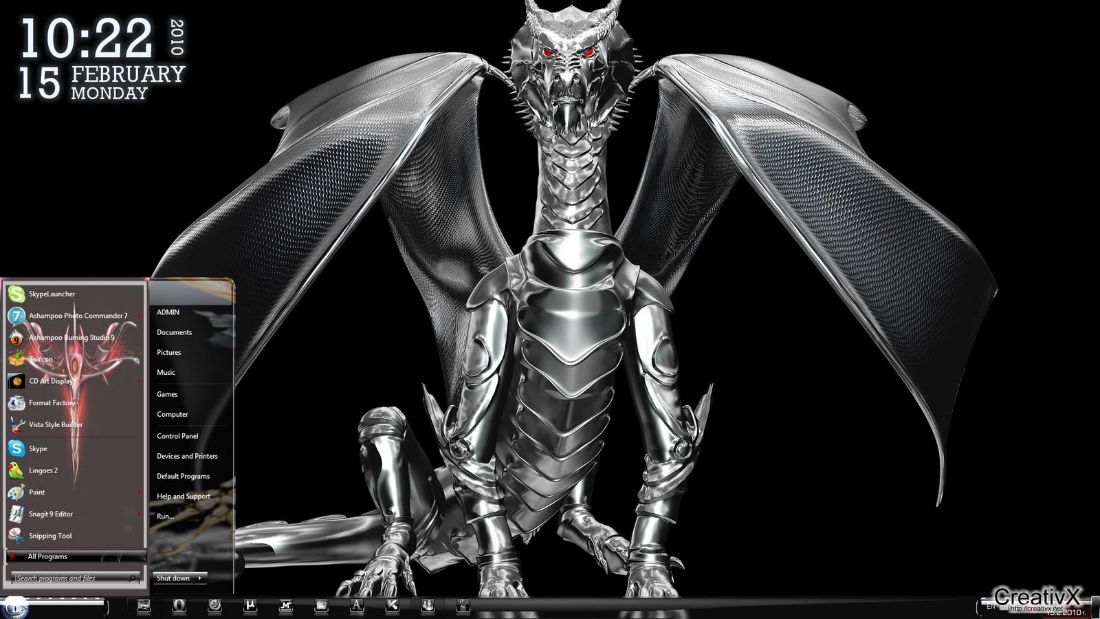 All themes for windows 7: Dragon Fire - theme for windows 7