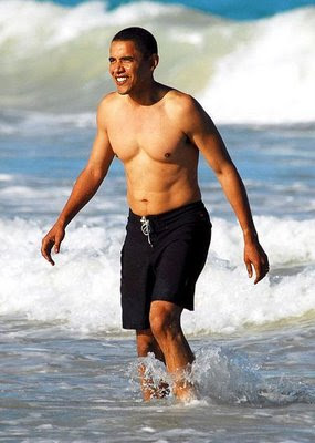 Obama Shirtless