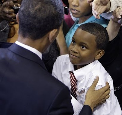Obama and little boy
