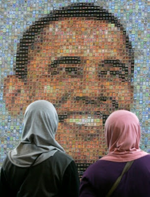 Obama mosaic, with Muslins!