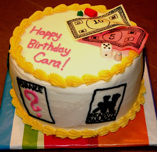 Edible cake Monopoly board and edible money