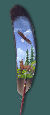 Amazing Feather Paintings, Hand Painted Feathers - I Wonder How Long It