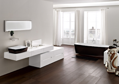 Furniture Hardwood Floors on Modern Wood Furniture  And Bathtub Wood Floor  And Cabinets And White
