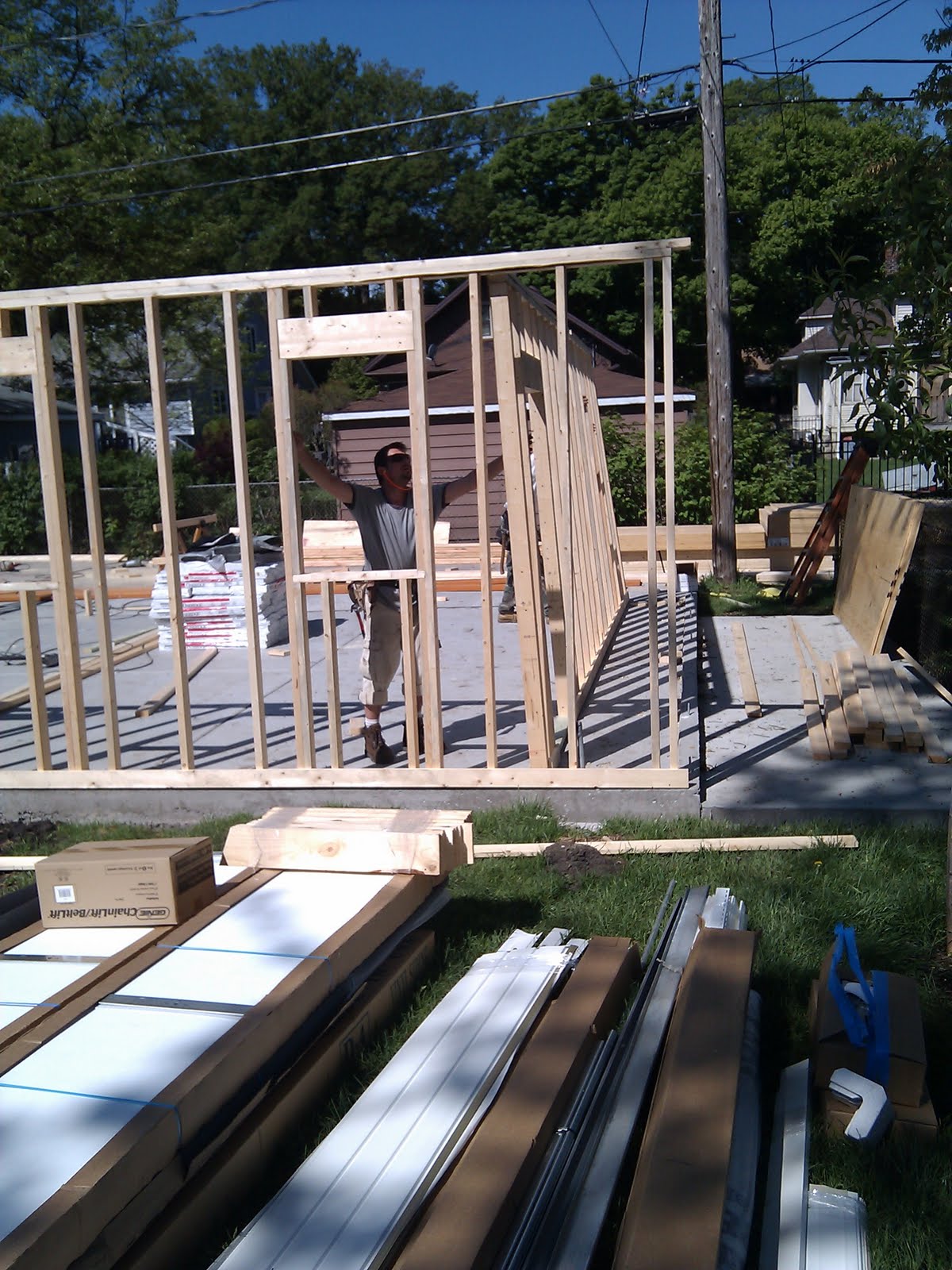 New Garage Framing Goes Up
