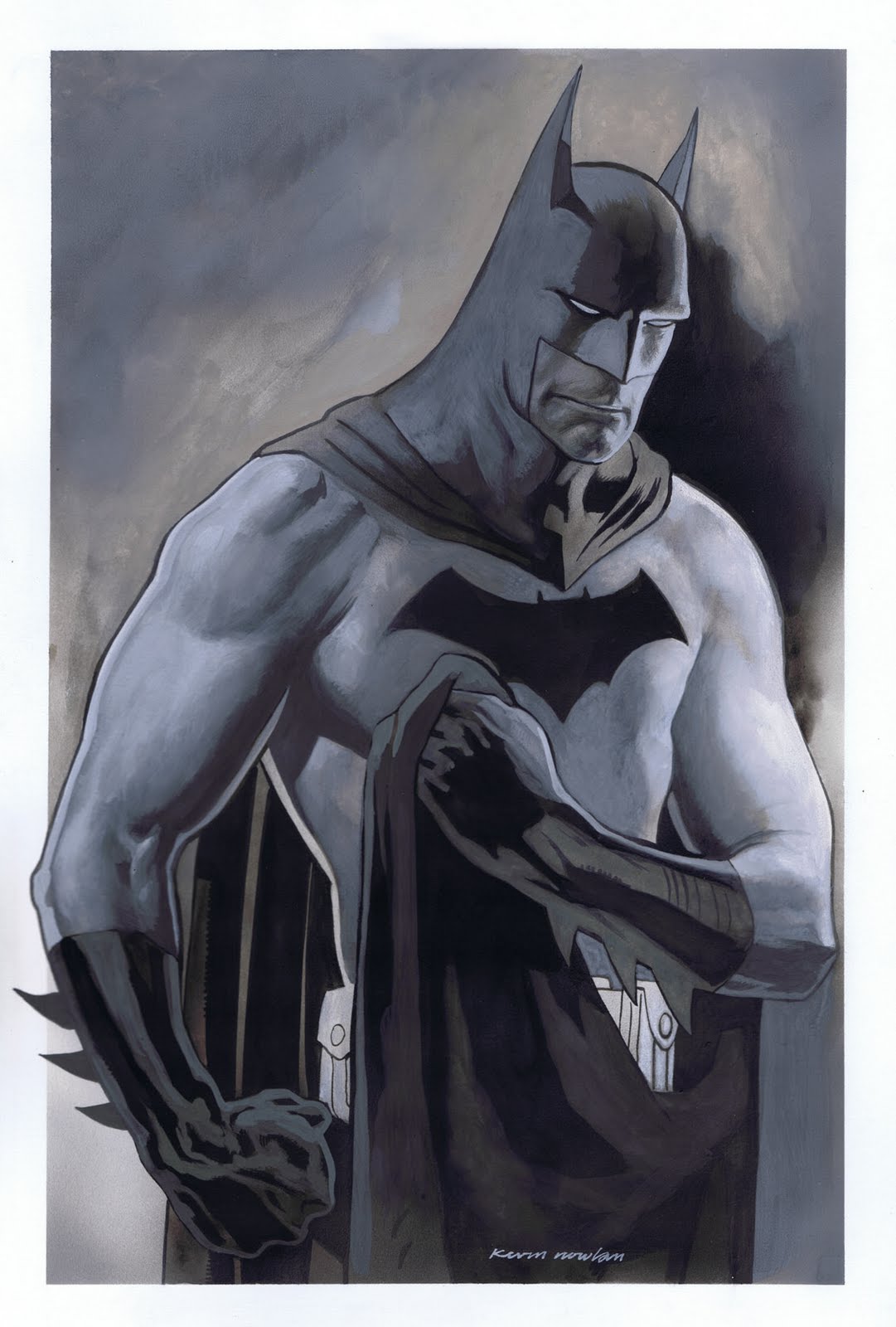 Kevin Nowlan A Batman painting