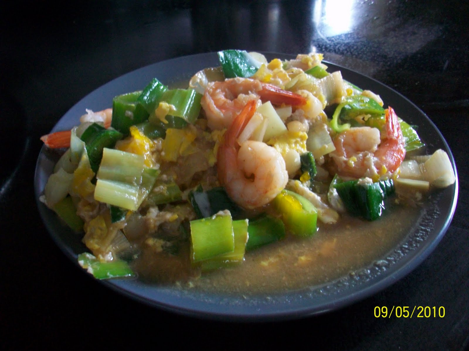 FoodLover Stir Fry Green Onion with Shrimp
